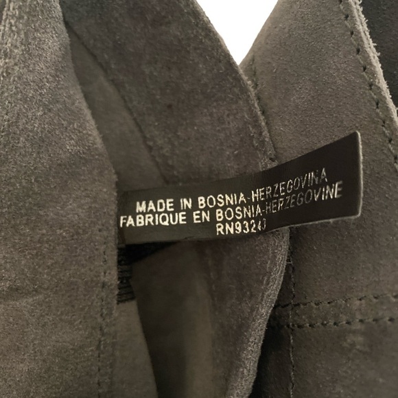 Vintage DIESEL Grey Suede Cowboy Boot Coastal Cowgirl Western Pull-On Size 7 - Picture 12 of 14